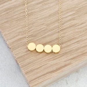 Round Brass Bead Necklace